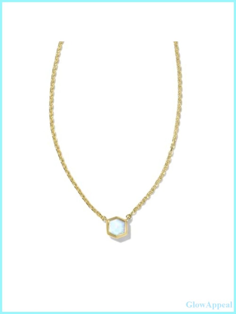 18k Gold Vermeil Opal Pendant Necklace 15in Chain Lobster Clasp Layerable